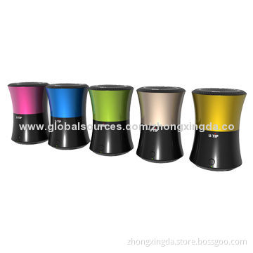 U-tip Stereo Mini Bluetooth Speakers, Touch Control, TF Card, FM Radio, Clock Alarm, Double Speaker